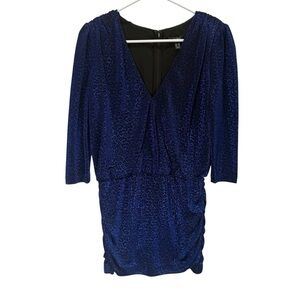 Aidan Mattox Shimmering Blue Mini Dress. Size 2